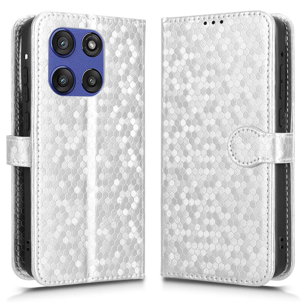 For Motorola Moto G Stylus 5G (2025)/Edge 60 Stylus 5G Wallet Case Dot Pattern Imprint PU Leather Phone Cover