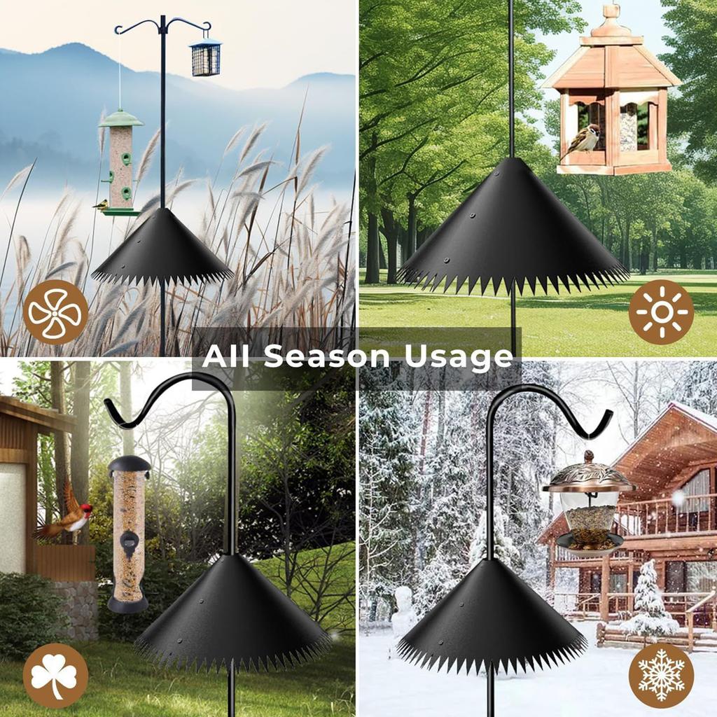 Squirrel Baffle Effective Defense Professional Bird Food House Squirrel Guard for Outdoor Bird Feeders and Birdhouses