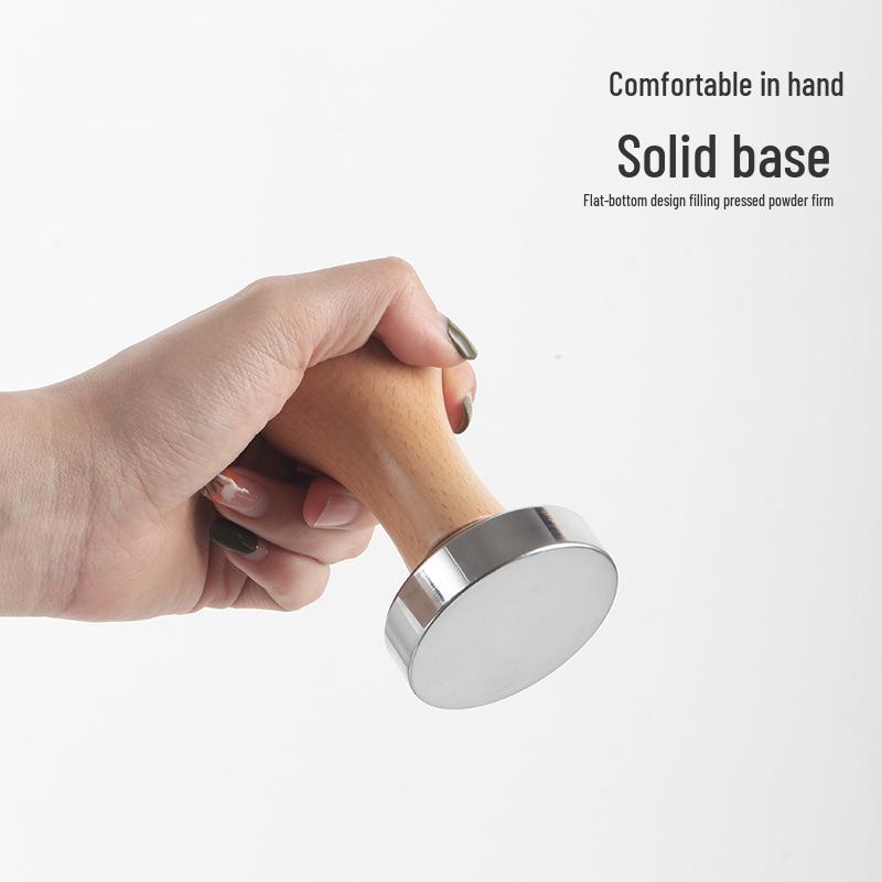 Wooden Handle Coffee Tamper & 51/58mm Metal Coffee Powder Distributor