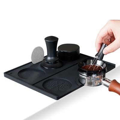 Watchget Tamper Mat, Espresso Tamping Mat, Silicone Coffee Tamper Tool, Stand Tamping Station, Coffeeware Accessories, Non-Slip, Washable, 25 X 20cm