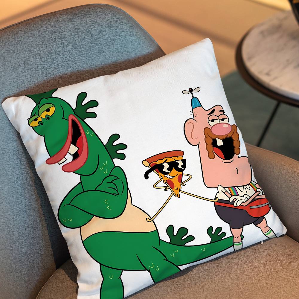P-Pizza Steve U-Uncle Grandpa Pillow Case Pillow Case Living Room Sofa Cushion Cover Suitable For Home Bedroom Room Decoration