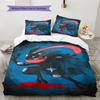Biancheria da letto con motivo Pokémon dei cartoni animati Decorazione per la casa Regalo di compleanno (1 * copripiumino + 2 * federa, senza nucleo)