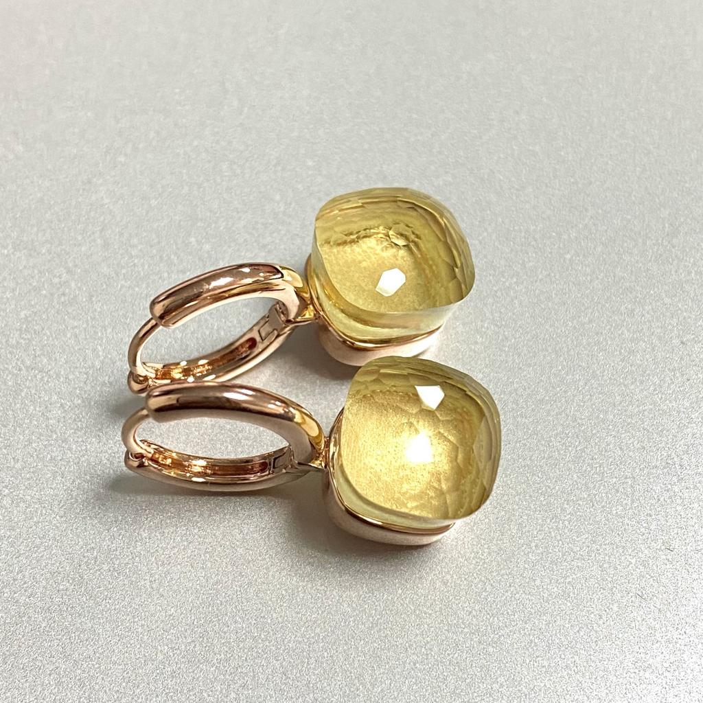 Classic Crystal Earrings Candy Square Earrings Platinum Plated Water Drop Candy Earrings Women Crystal Jewelry Gift
