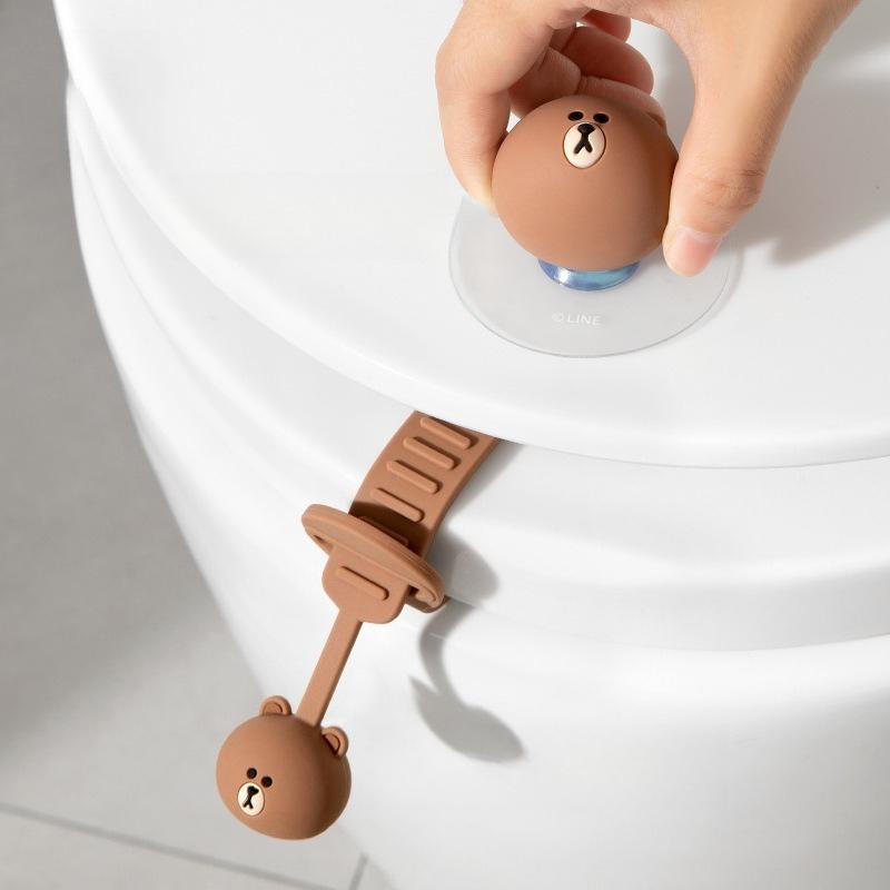 Toilet Seat Lid Lifter Toilet Lid Lifter Does Not Dirty Hands Household Artifact Creative Cartoon Silicone Toilet Lid Lifter