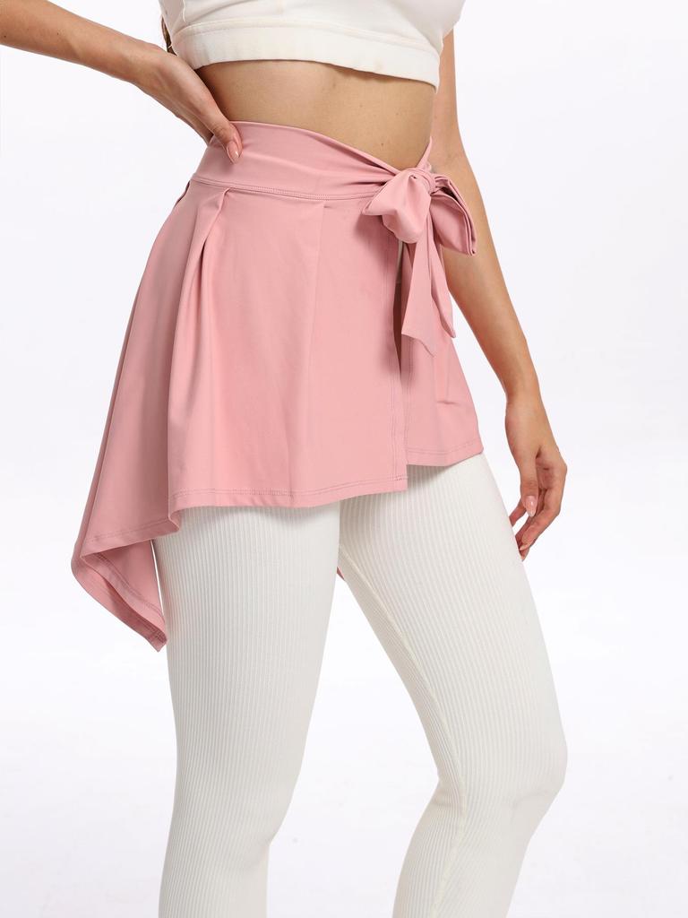 Anti-Exposure Tie-Up Yoga Skirt: Ballet Dance & Hip Cover