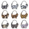 Fashion Leopard Print Cat Handbag Hook Portable Creative Table Hanger Durable Foldable Bag Hanger for Table