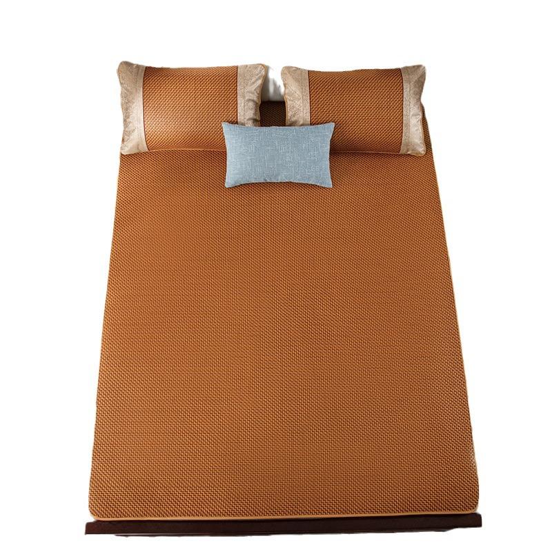 Thickened Foldable Summer Ice Silk and Rattan Sofa Cushion Mat with Wool Material