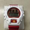 Used Rare Overseas Limited G-SHOCK DW-6900SC Crazy Color Star Red
