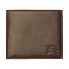Pop Check Art Pattern Logo Embossed Double Fold Design Calfskin Wallet Men Wallet Beige 81189831