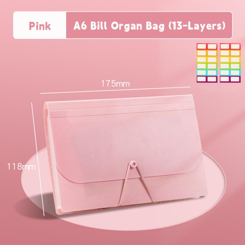 Vertical A6 Bill Storage Booklet Strap Design A6 File Folder  Receipt Collection