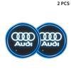 2pcs Luminous Car Logo Water Cup Coaster 7 Color For q2 A4 B5 B6 B7 8P 8V 8L A5 C7 4F A8 Q2 Q7 Q8 A3 RS3 RS4 RS5 RS6 TT 4L R8