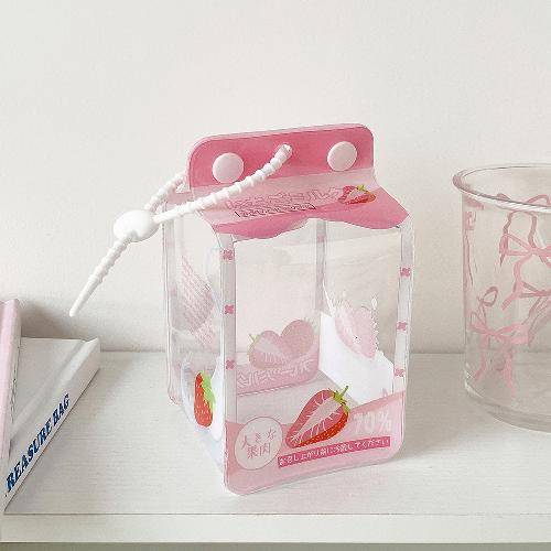 The New Millet Barwoo Storage Bag Transparent Coin Purse Canvas Headset Coin Doll Hanging Bag