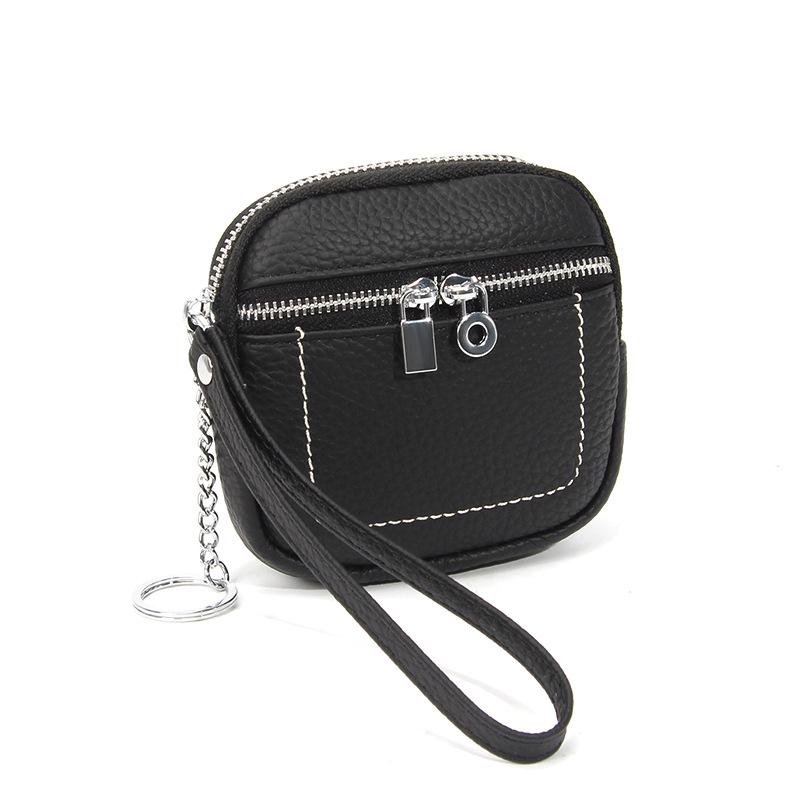 

Компактный кошелек и монетница из натуральной кожи с отделениями для наушников и помады