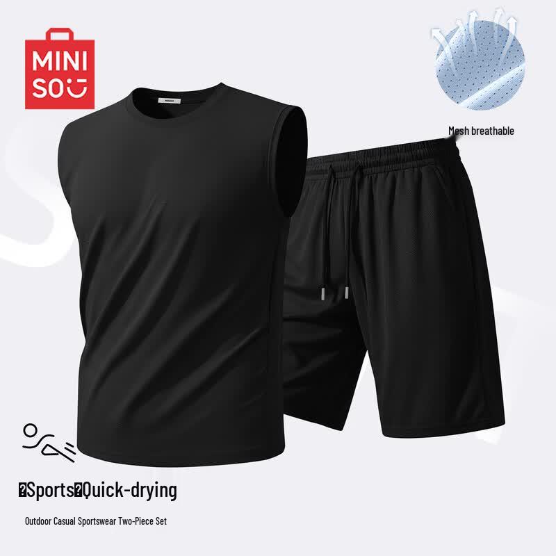 MINISO Men s Relaxed Fit Quick-Dry Tank Top XL