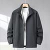 Men's Fall/Winter Minimalist Casual Collared Cardigan Oversized Solid-Color Jacket