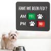 Acrylic Magnetic Dog Fed Sign 2-Meals Cat Feed Indication Charts for Food Home Apartment Kitchen Door Daily Wall Pet Supplies