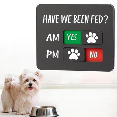 Acrylic Magnetic Dog Fed Sign 2-Meals Cat Feed Indication Charts for Food Home Apartment Kitchen Door Daily Wall Pet Supplies