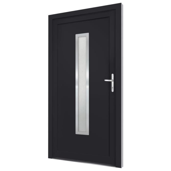 VidaXL Anthracite Front Door 98x208 Cm PVC 3187906