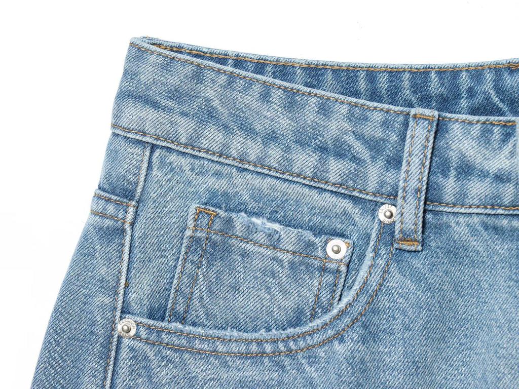 European & American Women's Mid-Waist Loose Barrel Jeans