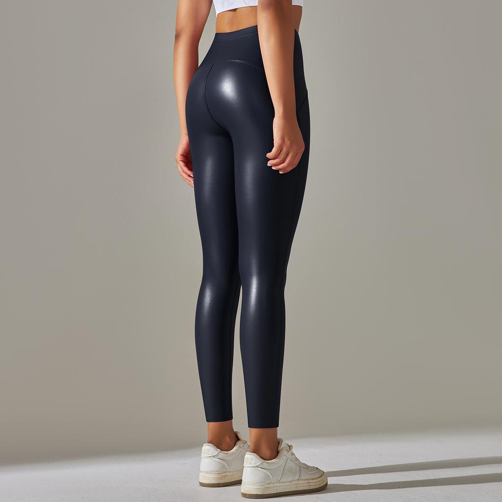 Women High Waist Booty Lifting PU Leather Leggings Ladies Autumn Winter Keep Warm Pencil Leggings