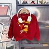 New Year Parent-Child Red Sweatshirt: Stylish Autumn/Winter Fashion for Mother-Daughter & Mother-Son