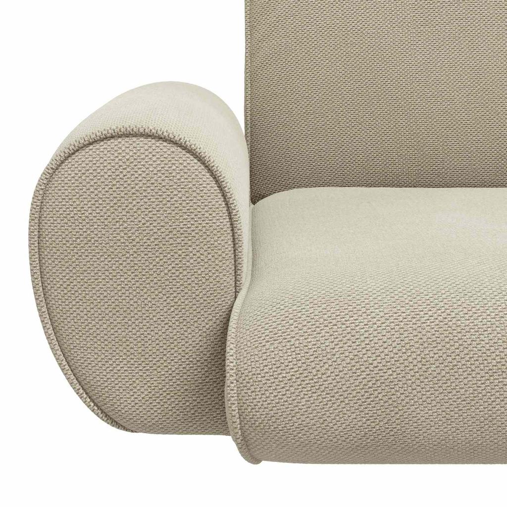 Adjustable Floor Stool Beige Coarse Velvet