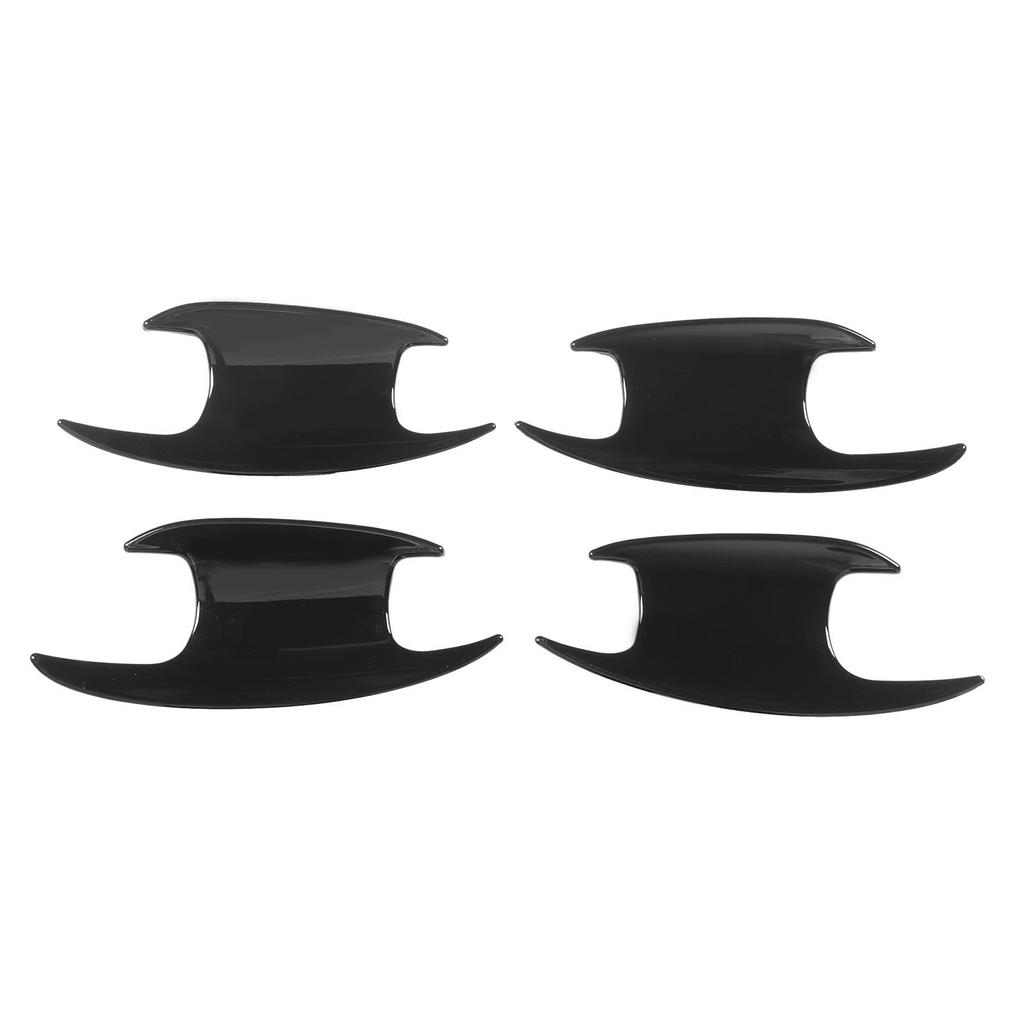 4PCS Exterior Door Handle Bowl Cover Piano Black Smooth Surface Replacement For Mercedes‑Benz C‑class W206 2022+