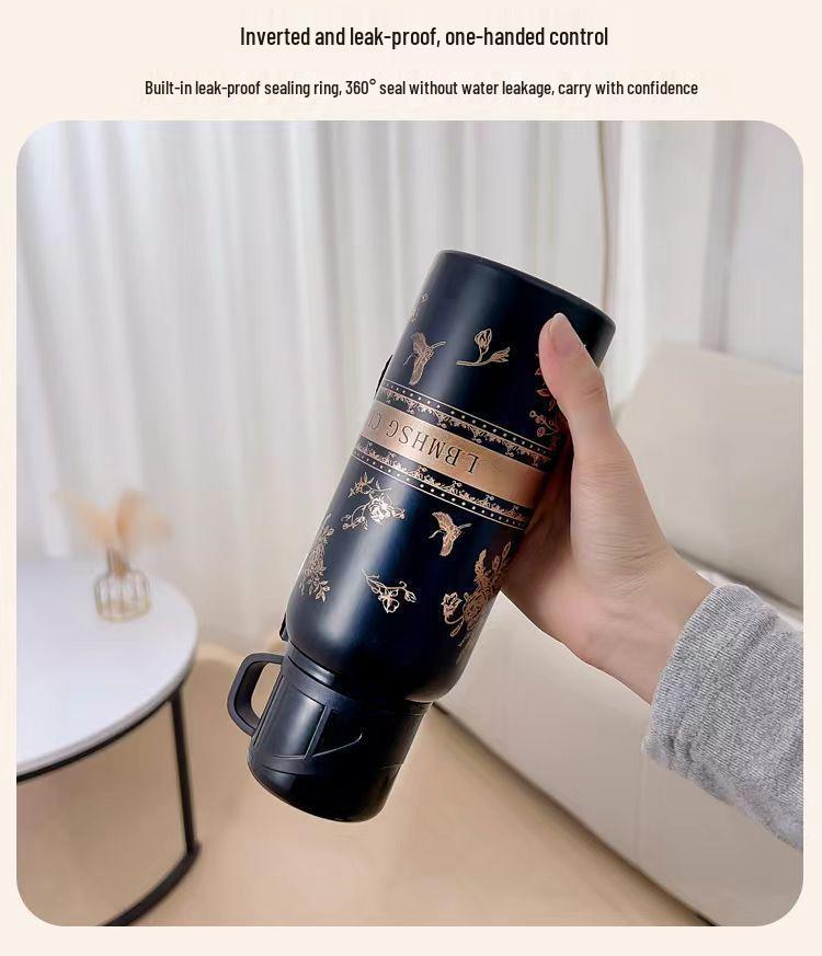 Gardenia 316 Stainless Steel Insulated Sports Bottle with Tea Infuser - Large Capacity & Portable