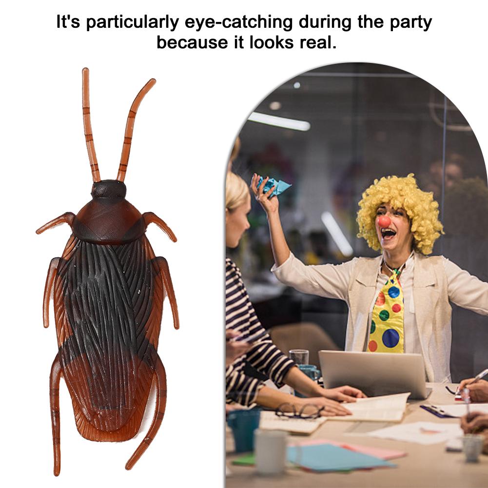 5/10 Stück Plastikkakerlaken 6cm x 2cm Scherzkakerlaken Spielzeug für den 1. April Partys Halloween Kostümparty