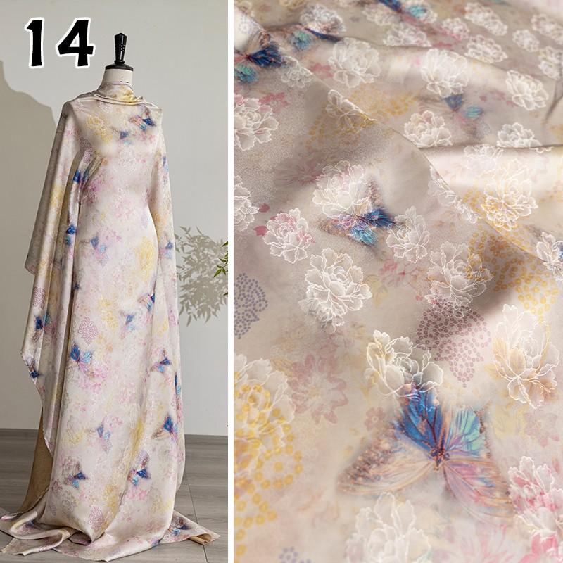 50x143cm Kinesiskt Jacquard Rayontyg Fallande Material För Qipao Cheongsam Hanfu Klänning Jacquardtyg Fickor Klädtillbehör