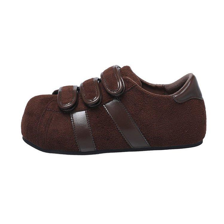 

[Youshilai] 2025 новые кеды на липучках с большой головой капибары, повседневные кеды на плоской подошве, немецкие тренировочные туфли, женские 35