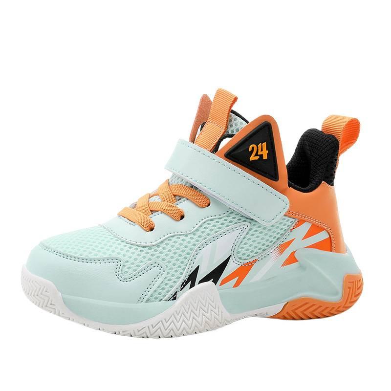 Breathable children's basketball shoes boys 2025 new mesh medium and older children's non-slip and wear-resistant cushioning shoes