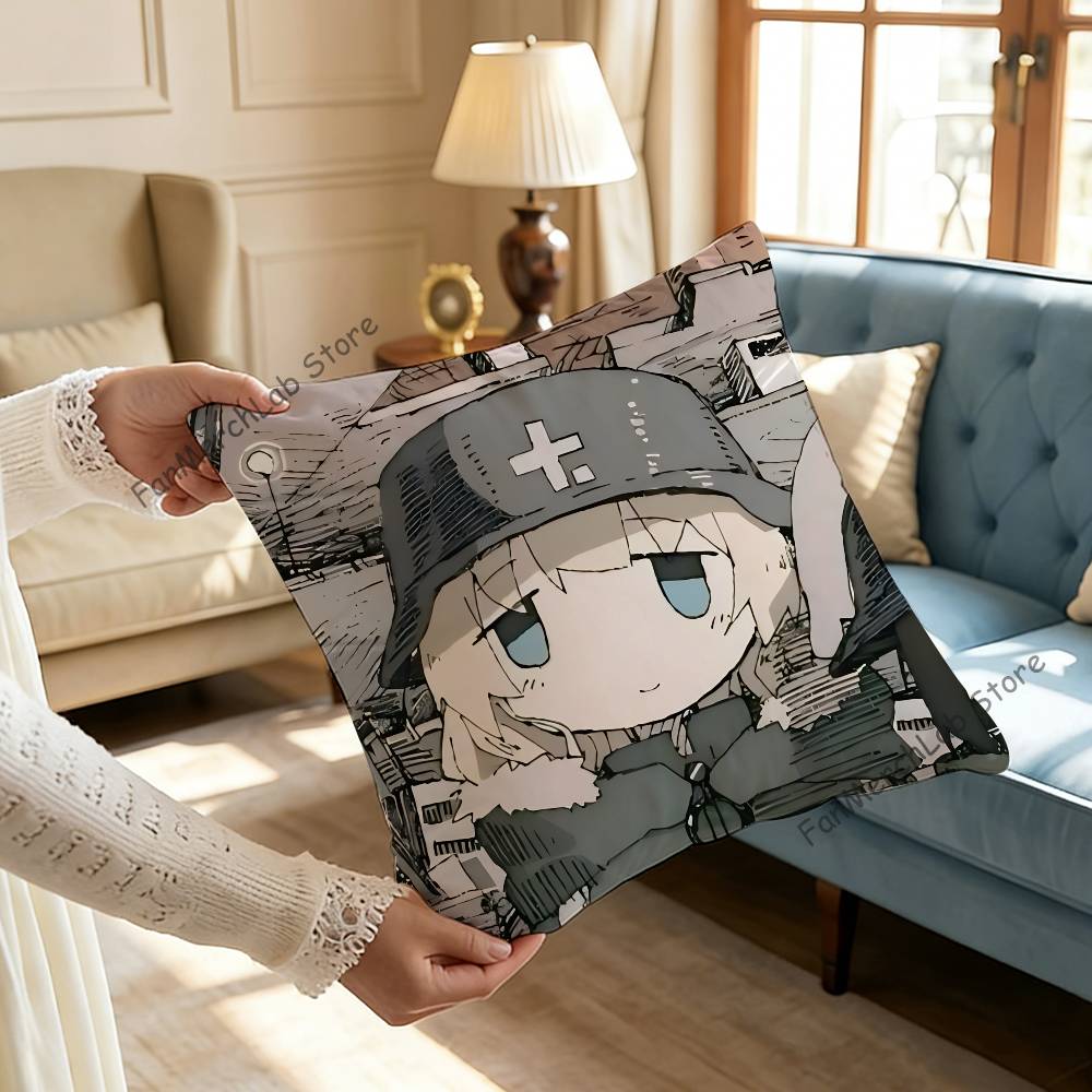 GGirls Last Tour Pillow Covers Cartoon Sofa Decorative Home Doublesided Printing Short Plush Cute Cushion Cover