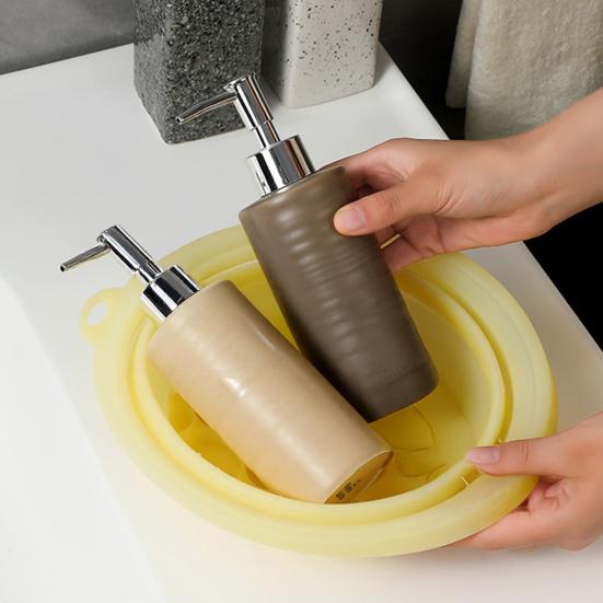 Face Ice Bath Bowl Collapsible Silicone Face Skincare Bowl with Built-in