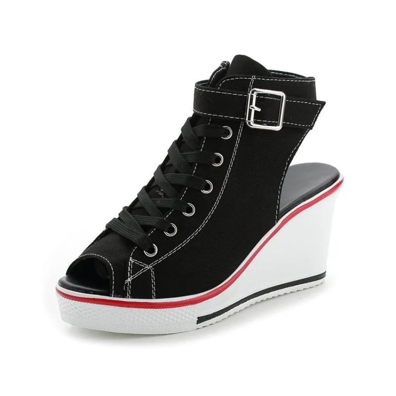 Women Sandals Lady Platform Wedges Sandals Zipper Comfortable Women's Toe Casual Summer Sports Shoes Sandalias