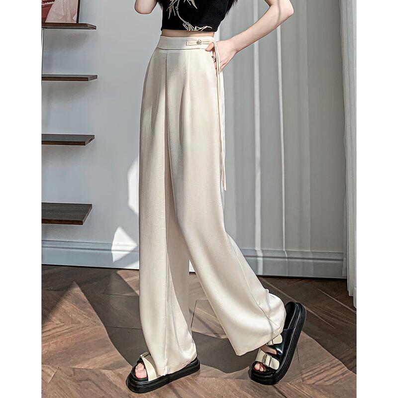 Sishuinianhua Women's Minimalist Commuter Long Casual Pants