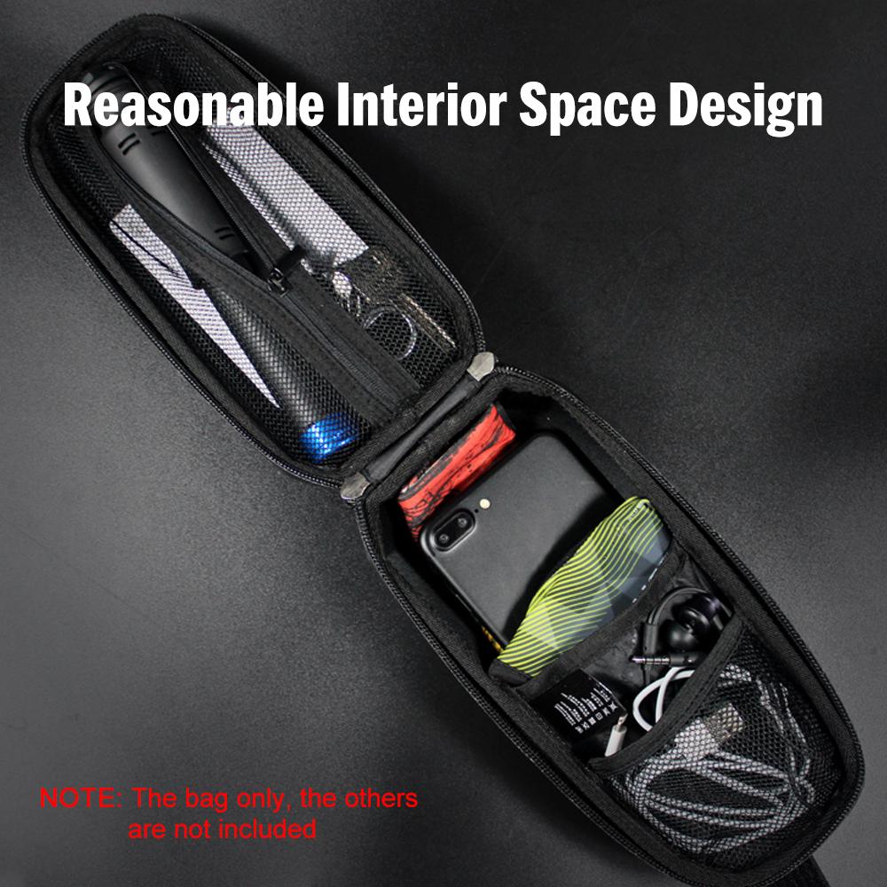 Bike Frame Bag Rainproof Bike Top Tube Bag Bicycle Bag Cycle Frame Pack with Double Zipper Design