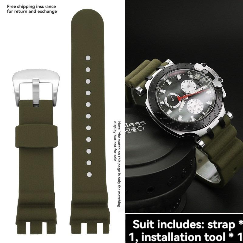 For Tissot Racing Series T115 Silicone Stainless Steel Buckle T115.417 Watch Band Men's Watch Accessories 22mm Waterproof Strap