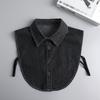 Adjustable Straps Denim Fake Collar Korean Style Turtleneck Fake Collar Detachable Collar  Student