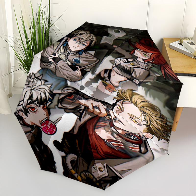 

1pc Outdoor Umbrella with Anime Characters - Automatic Opening/Closing - Portable 3-Fold Design - 8-Rib Iron Frame - Perfect Gift for Fans, Trave