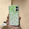 Green lucky four-leaf clover for Apple 17pro mobile phone case IP16plus transparent 15 space case 14 soft 13