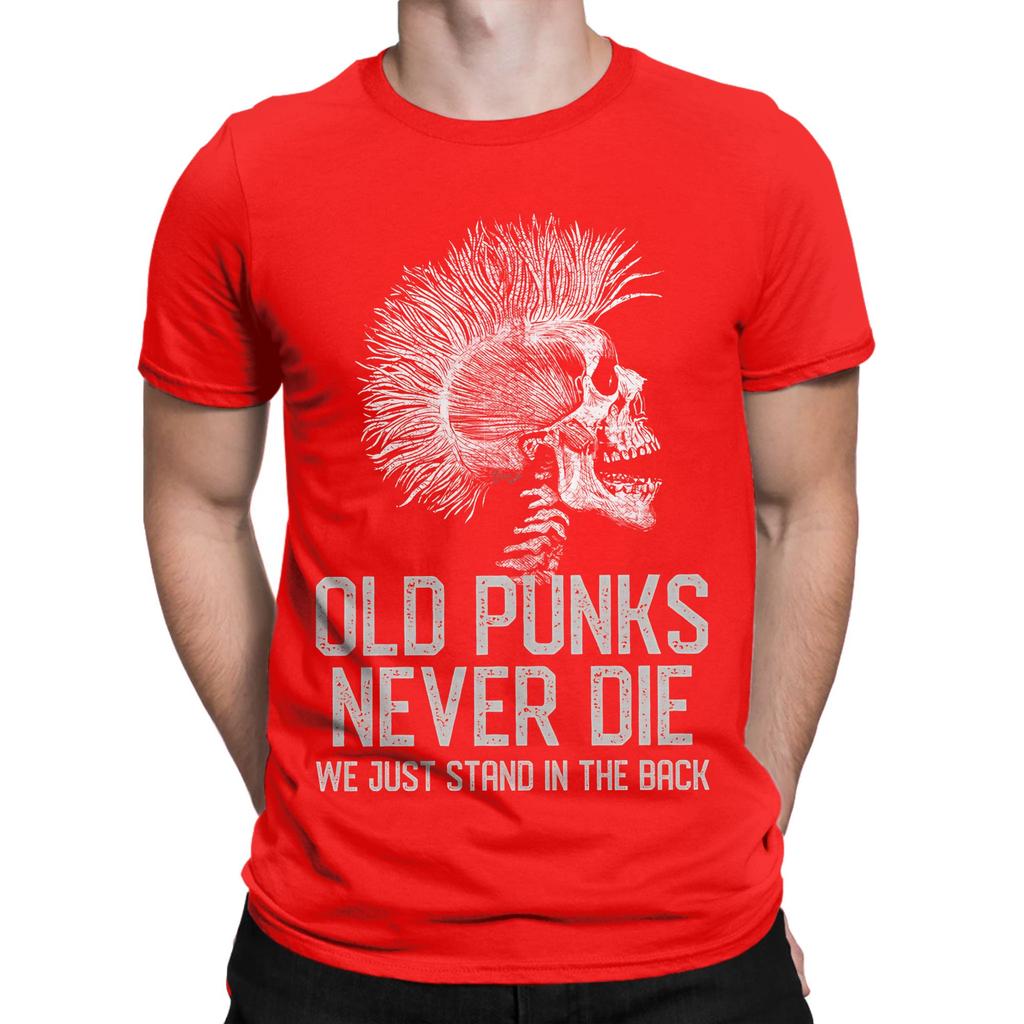 Old Punks Never Die We Just Stand in the Back Graphic 100 Cotton TShirt Old Punks Never Die Tops Tees For Unisex
