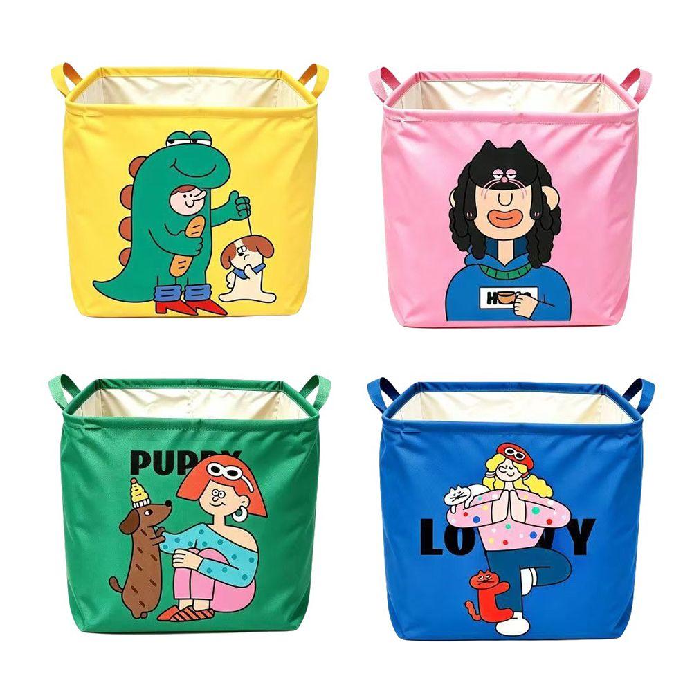 Waterproof Foldable Storage Basket Cartoon Print Car Trunk Organizer New Laundry Hamper Home