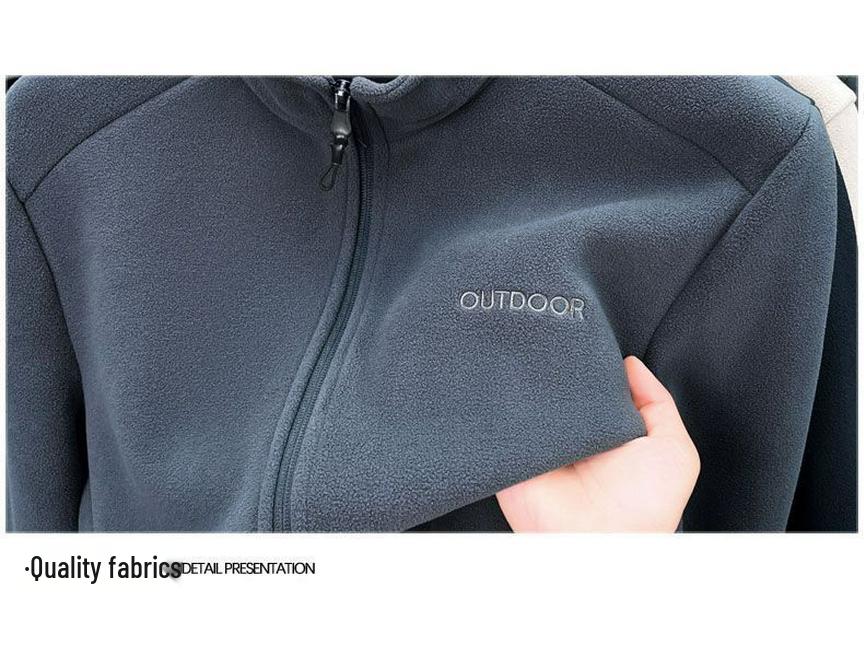 Men's 2025 Autumn/Winter Fleece Stand Collar Hoodie - Thick, Warm, and Casual Zipper Cardigan Outerwear.
