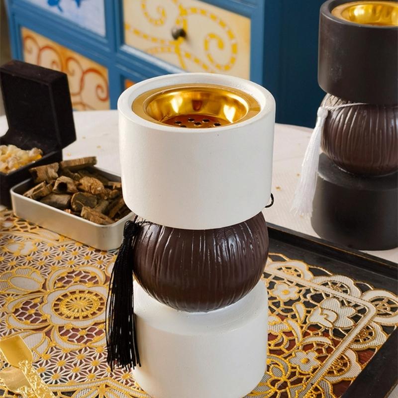 Resins Dumbbell Shape Aromatherapies Diffuser Bakhoor Burners with Tassels Arab Incenses Holder for Elegant Homes Decors