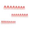 Blush Gradient French Manicure: Reusable Short Pointed False Nails