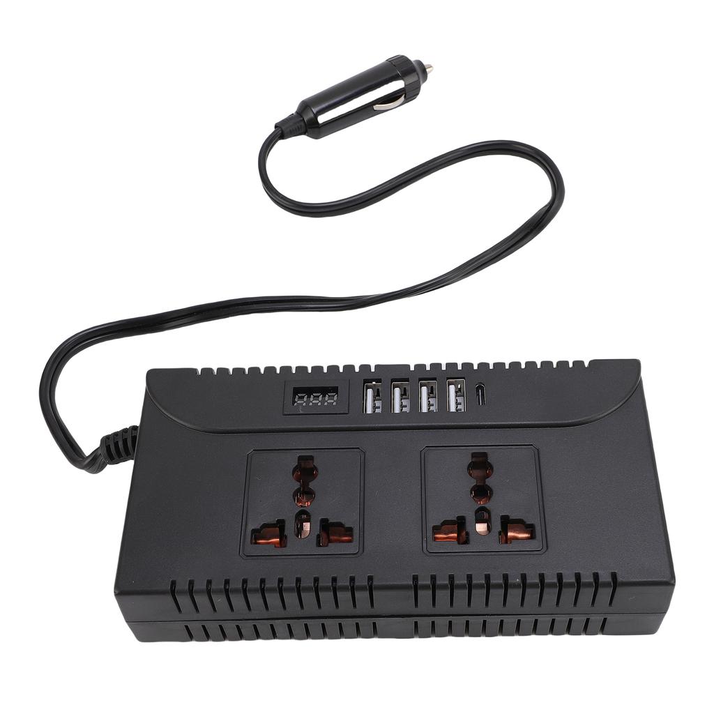 150W Car Power Inverter DC 12V 24V to 220V 110V Voltage Intelligent Recognition 4 USB Ports 1 Type C Ports 2 Universal