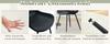 4-Piece Set Modern Dining Chairs in Black with PU Cover and Metal Frame - Wide Seats with Backrest, for Dining Room, Home Office and Living Areas