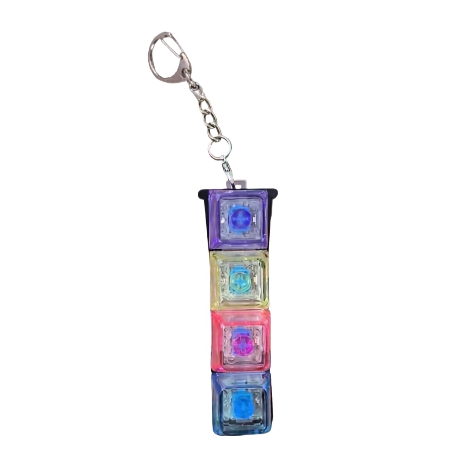 

Transparent Shaft Tester Button Keychain Pendant One Size