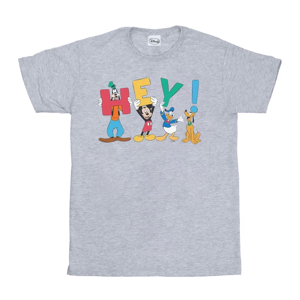 Disney Mens Mickey Mouse Friends Hey T-Shirt
